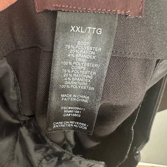 Mark Side Zip Flat Front Cropped Mesh Bottom Pants, Size XXL - Picture 4 of 4